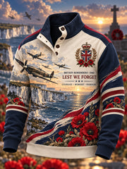 Men's Veterans Remembrance Day Four-Button Hoodie