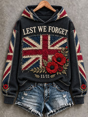 Women's Lest We Forget Print Regular Sweatshirt