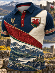 Men's Wales Uk Short Sleeve Shirt