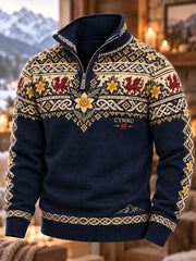 Men's UK Wales Stand-Collar Half-Zip Sweatshirt