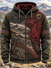 Men's Wales Uk Zip-Up Hoodie