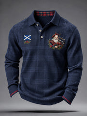 Men's Scotland Christmas Art Printed Casual Tops