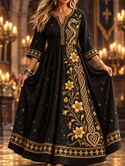 Women's Welsh-Style Print Dress
