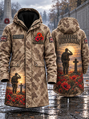 Men's Remembrance Day Lest We Forget Long Coat
