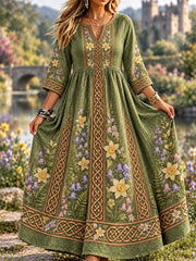 Women's Welsh-Style Print Dress