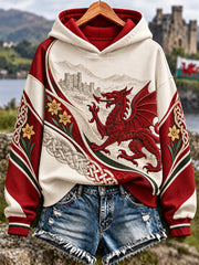 Women's Welsh Dragon Print Sweatshirt