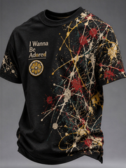 Men's Lemon Roses Music Lover Printed short sleeves t-shirt