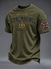 Men's British veteran Printed short sleeves t-shirt