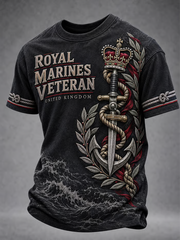 Men's British veteran Printed short sleeves t-shirt