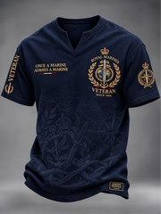 Men's British veteran Printed short sleeves t-shirt
