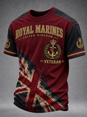 Men's British veteran Printed short sleeves t-shirt