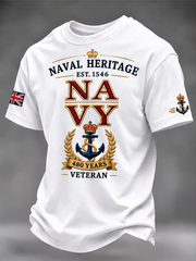 Men's British veteran Printed short sleeves t-shirt