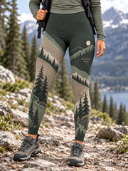 Women's Wilderness Trail Print Hike Lovers Leggings