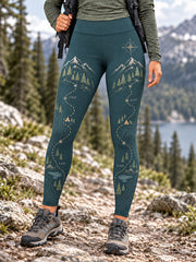 Women's Wilderness Trail Print Hike Lovers Leggings