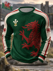 Men's Welsh Dragon Waffle Top