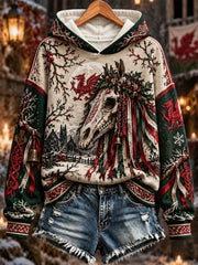 Women's Welsh Dragon Print Sweatshirt