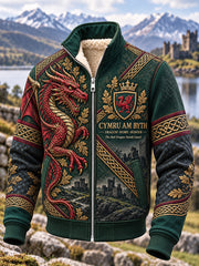 Men's British Wales Printed Composite Fleece Jacket