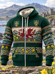 Men's UK Wales Waffle Hooded Jacket