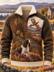 Men's Hunting Season Culture Plush Stand Collar Shirt