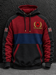Men's Remembrance Day Oversized Drop-Shoulder Hoodie With Pockets