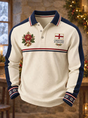 Men's England Christmas Art Printed Casual Tops
