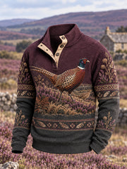 Men's British Hunting Season Casual four-button hoodie