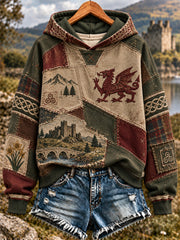 Women's Welsh Dragon Print Sweatshirt