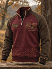 Men's Vintage UK Hunting Season Art Printed Sweatshirt