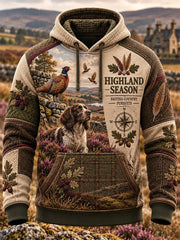 Men's Hunting Season Culture Oversized Drop-Shoulder Hoodie With Pockets