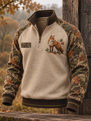 Men's Vintage UK Hunting Season Art Printed Sweatshirt