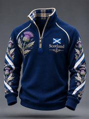 Men's St. Andrew's Day Print Zip-Up Hoodie