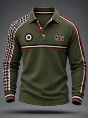 Men's Retro Modern Cultural Pattern Printed Polo Shirt