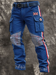 Men's Vintage Modern Cultural Pattern Printed Pants