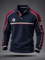Men's Retro Modern Cultural Pattern Printed Polo Shirt
