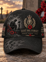 Men’S Veterans Remembrance Day Themed Print Cap