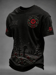 Men's Christmas Lest We Forget Printed T-shirt